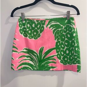 Lilly Pulitzer Pink and Green Mini Skirt